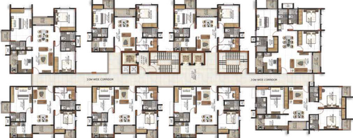 Floor Plan of SBR Keerthi Prime in Old Madras Road, Bangalore - Image 42229