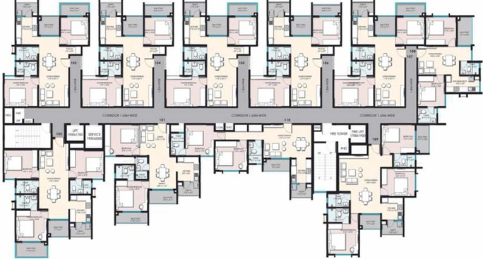 Floor Plan of SBR Tejas in Whitefield, Bangalore - Image 42315