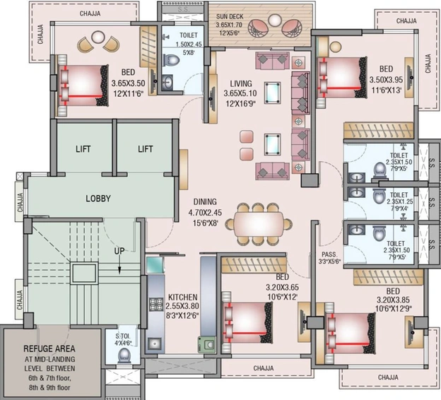 Floor Plan of Avron V in Chembur East, Mumbai - Image 42053