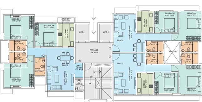 Floor Plan of GeeCee Proximus in Chembur East, Mumbai - Image 90930