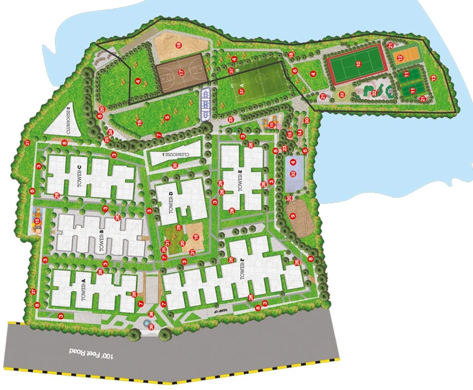 Master Plan of Ananda The Drizzle in Narsingi, Hyderabad - Image 55441