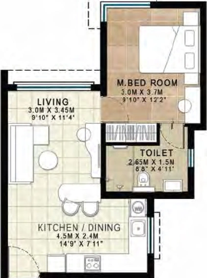 1 BHK Flat in Brigade Horizon in Mysore Road, Bangalore - Image 484015
