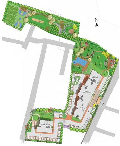 Master Plan of Brigade Komarla Heights in Padmanabhanagar, Bangalore - Image 42400