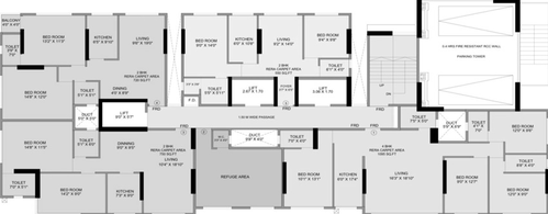 Floor Plan of Nirvaana Solitaire in Chembur East, Mumbai - Image 94766