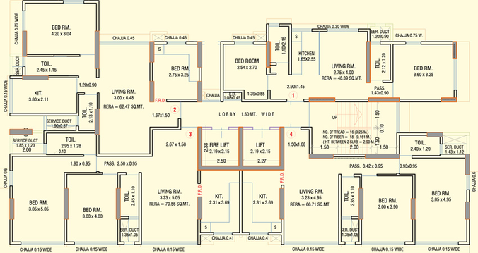 Floor Plan of Morphosis Adagio in Mulund West, Mumbai - Image 42493