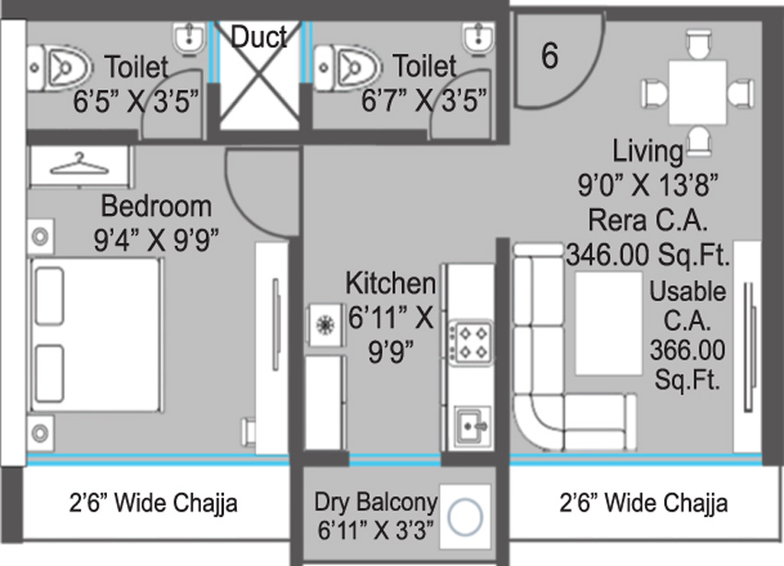 1 BHK Flat in UVK Sai Akshi in Bhandup West, Mumbai - Image 484346