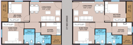 Floor Plan of Modi Morning Glory in Shamirpet, Hyderabad - Image 55572