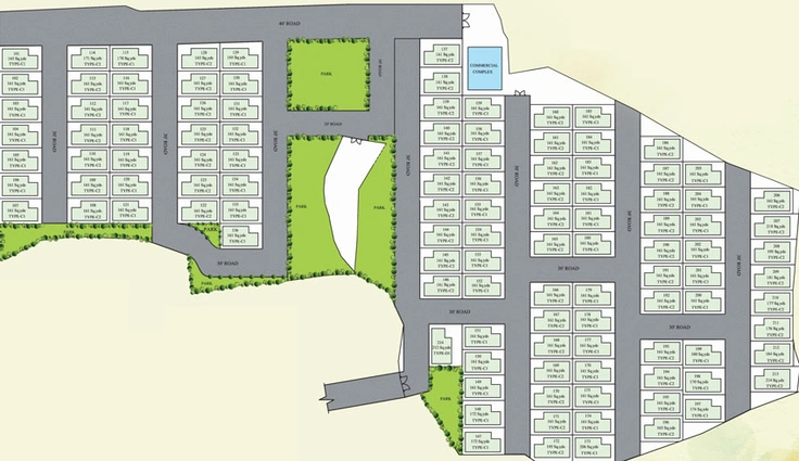 Master Plan of Modi Silver Oak Villas in Cherlapally, Hyderabad - Image 55580