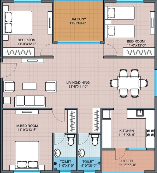 3 BHK Flat in Modi Greenwood Heights in Yapral, Hyderabad - Image 510386