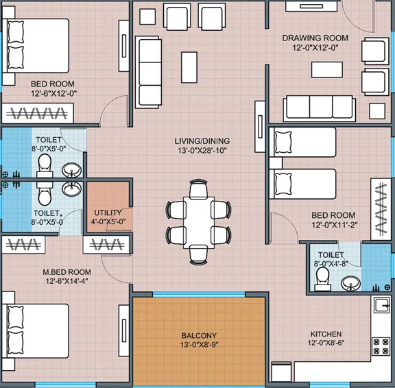 3 BHK Flat in Modi Greenwood Heights in Yapral, Hyderabad - Image 510387