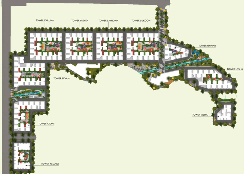 Master Plan of Shantasriram Kalpavriksha in Bahadurpally, Hyderabad - Image 55692