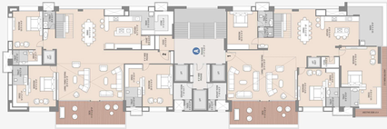Floor Plan of Sangini Skyteria in Vesu, Surat - Image 30613