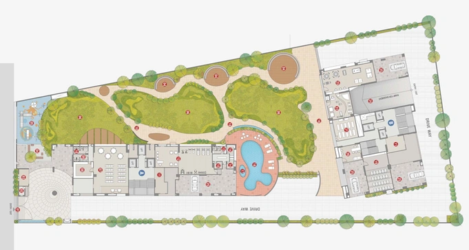 Master Plan of Sangini Skyteria in Vesu, Surat - Image 30614
