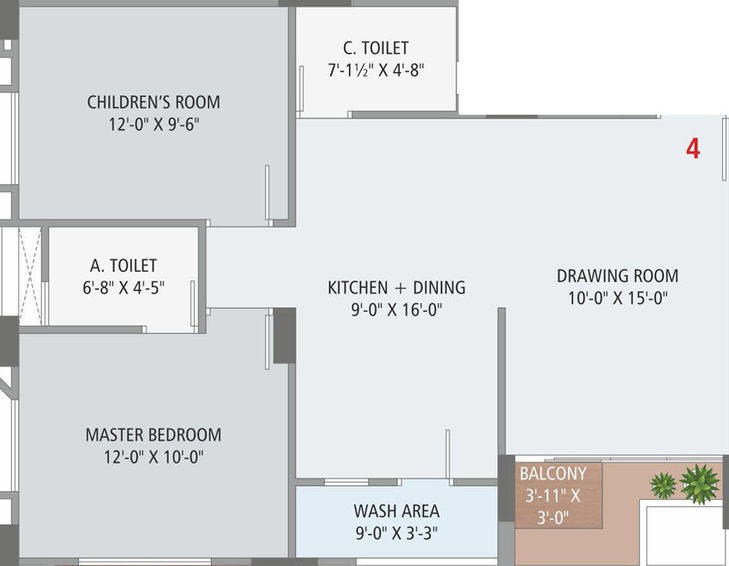 2 BHK Flat in Sangini Shivanta in Bhestan, Surat - Image 753970