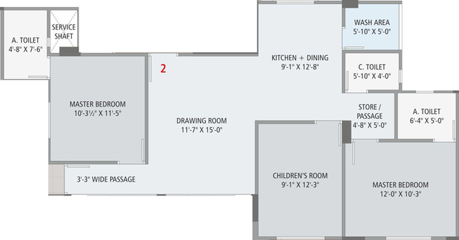 3 BHK Flat in Sangini Shivanta in Bhestan, Surat - Image 753971