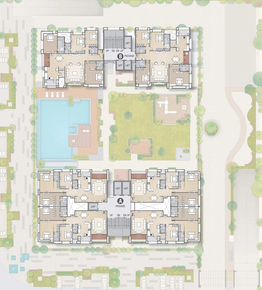 Master Plan of Sangini Evoq in Vesu, Surat - Image 30553