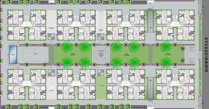 Master Plan of Green Swapnabhoomi in Vesu, Surat - Image 30808