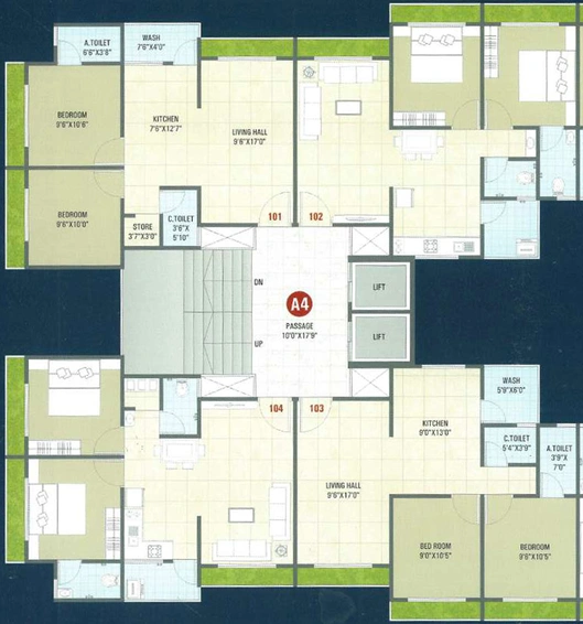 Floor Plan of Savani Prayosha Prime in Dindoli, Surat - Image 31312