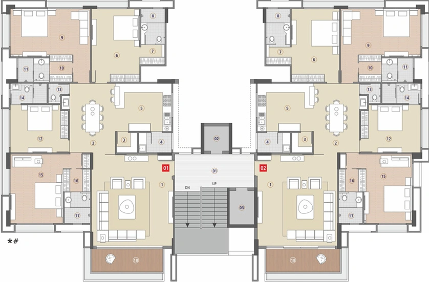 Floor Plan of Sangini Emperia in Rander, Surat - Image 31386