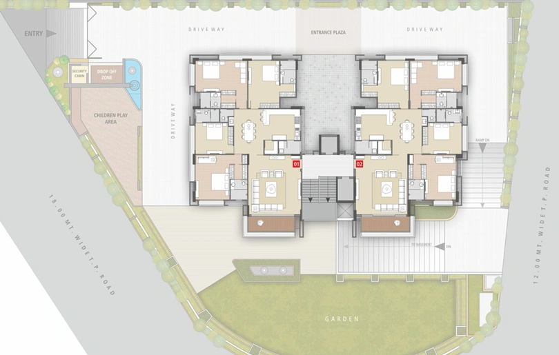 Master Plan of Sangini Emperia in Rander, Surat - Image 31387