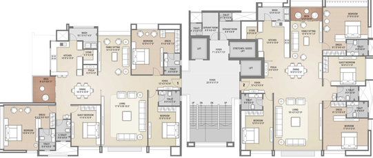 Floor Plan of Sangini Arise in Vesu, Surat - Image 31419