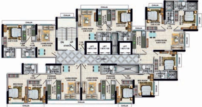 Floor Plan of Mass Metropolis in Kurla East, Mumbai - Image 42605