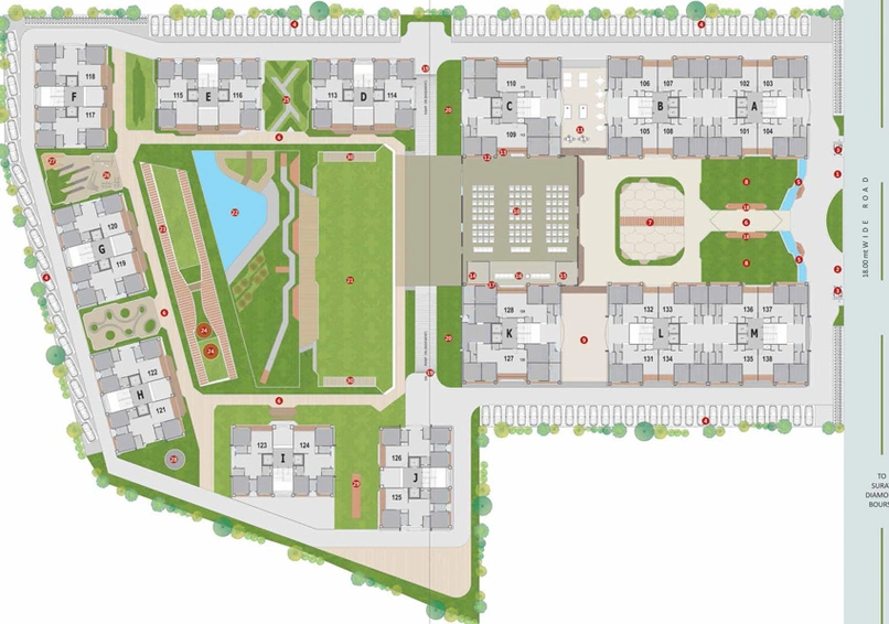 Master Plan of Raghuvir Sheron in Vesu, Surat - Image 31530