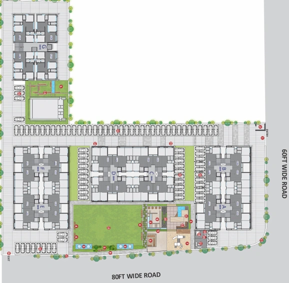 Master Plan of Raghuvir Spectrum in Vesu, Surat - Image 31622