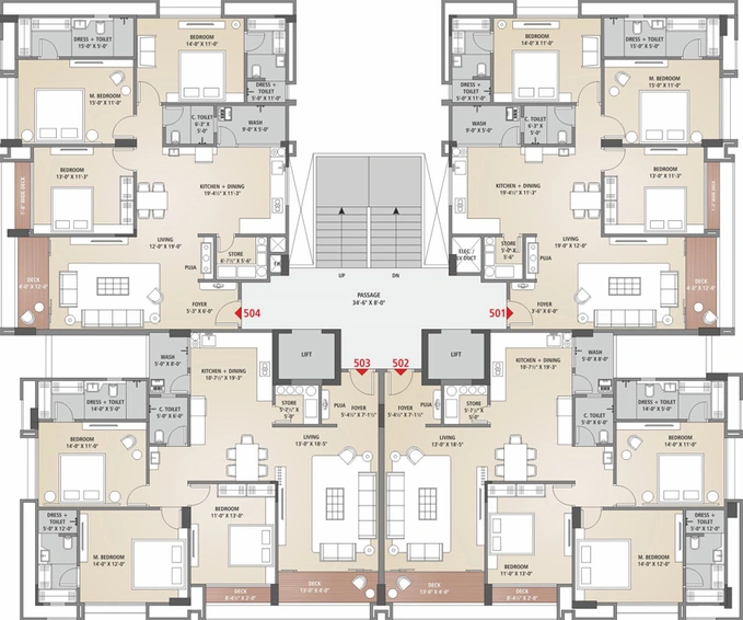 Floor Plan of Piramyd Serenity in Palanpur, Surat - Image 31666