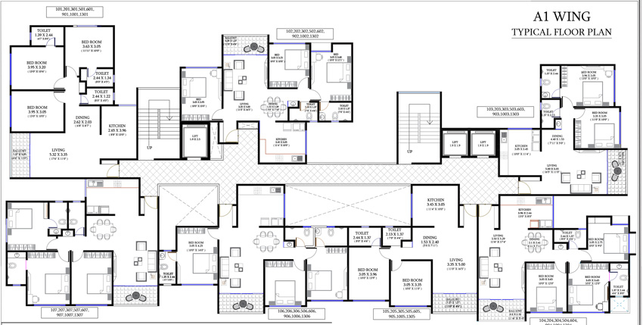 Floor Plan of Unique Youtopia in Kharadi, Pune - Image 12438