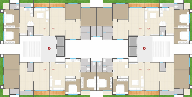 Floor Plan of Sai Gokul Homes in Kamrej, Surat - Image 31821