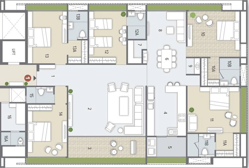 5 BHK Flat in Shreepad Park Arena in Pal Gam, Surat - Image 460258