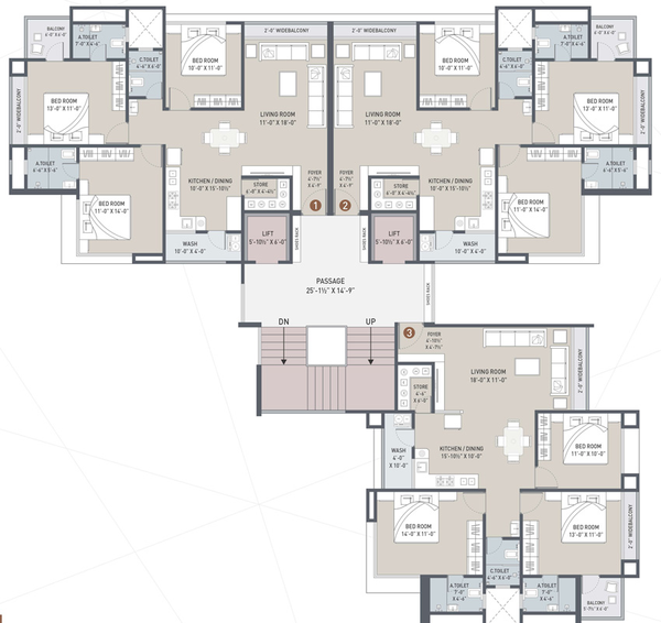 Floor Plan of Marvella Palladium Sky in Adajan, Surat - Image 32215