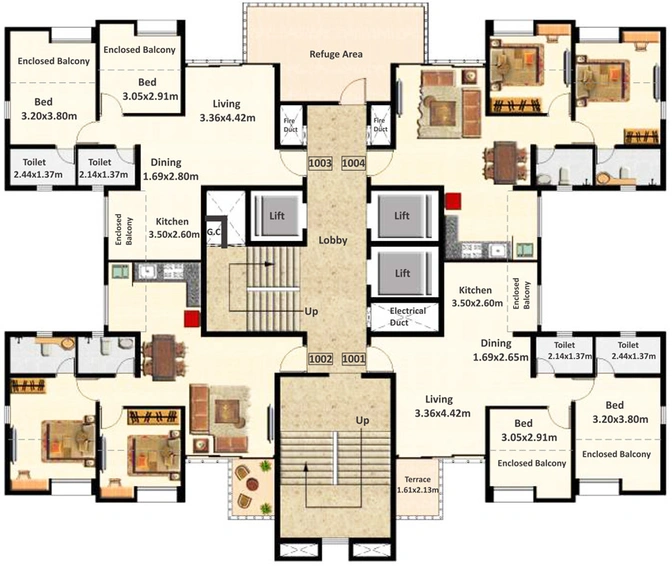 Floor Plan of Nyati Elysia in Kharadi, Pune - Image 49
