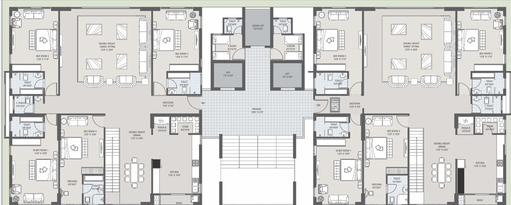 Floor Plan of Ascon Surya Signature in Vesu, Surat - Image 32385