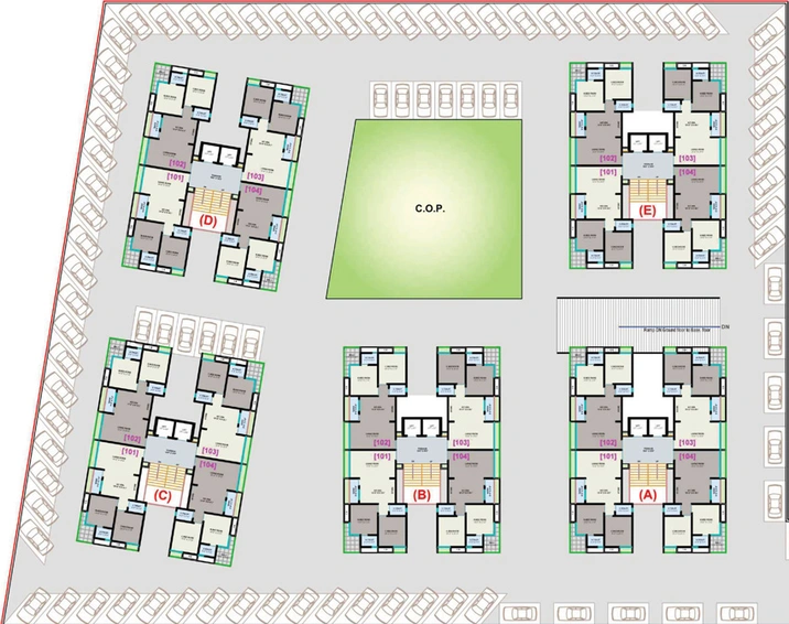 Master Plan of Shivant Residency in Mota Varachha, Surat - Image 32426