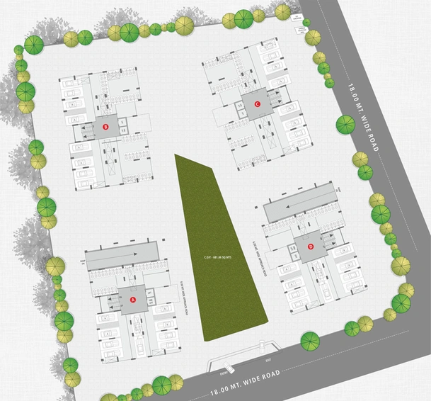 Master Plan of Kiran Classic Towers 3 in Katargam, Surat - Image 32487