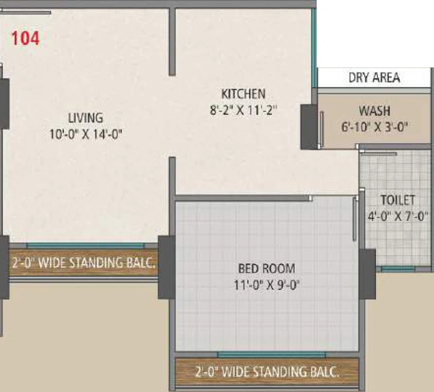 1 BHK Flat in Prestige Riona in Palanpur, Surat - Image 460996