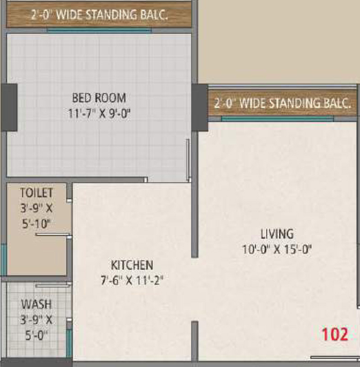 1 BHK Flat in Prestige Riona in Palanpur, Surat - Image 460997