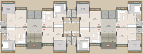 Floor Plan of Prestige Riona in Palanpur, Surat - Image 32639