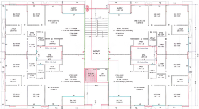 Floor Plan of Shreeji Om Solitaire in Vesu, Surat - Image 330
