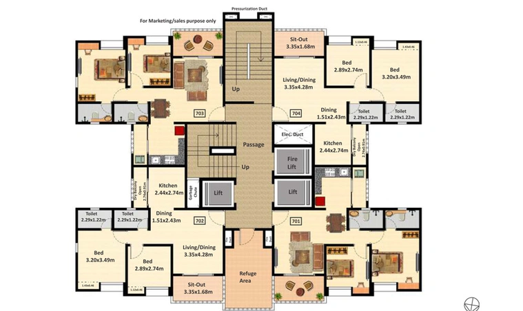 Floor Plan of Nyati Exuberance in Undri, Pune - Image 12463