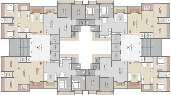 Floor Plan of Shiv Samarth - 1 in Pal Gam, Surat - Image 1079