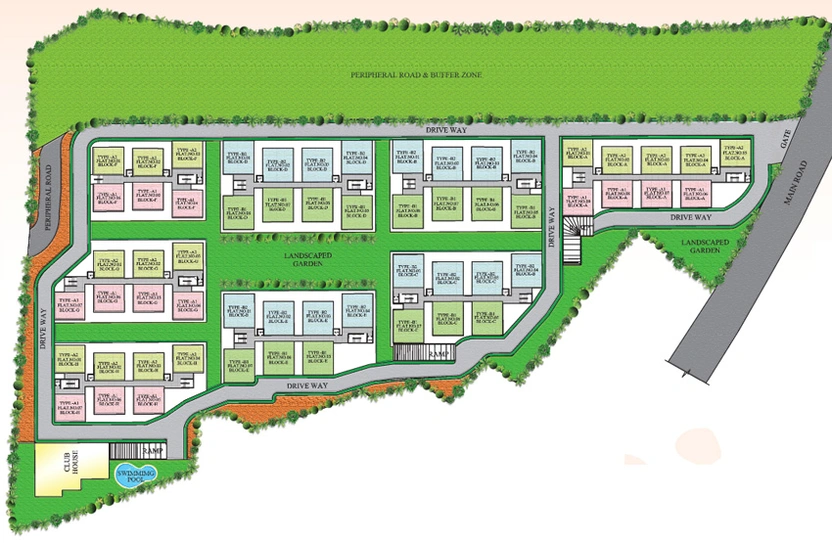 Master Plan of Modi Gulmohar Residency in Mallapur, Hyderabad - Image 55747