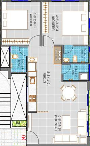 2 BHK Flat in Bhavyaraj Residency in Palanpur, Surat - Image 236276