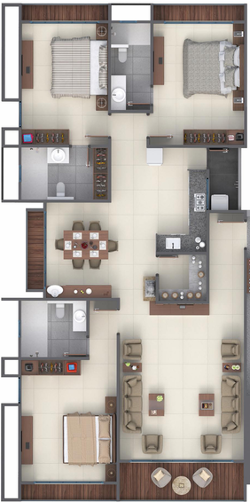 3 BHK Flat in Eco Grandeur in Althan, Surat - Image 158726