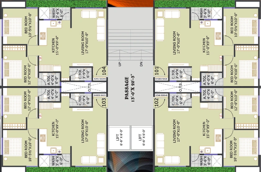 Floor Plan of Shivam Palace in Uttran, Surat - Image 32861