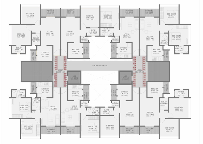 Floor Plan of Ganga Vasant in Handewadi, Pune - Image 12478