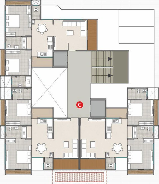 Floor Plan of Life Style Blue Star in Adajan, Surat - Image 33282