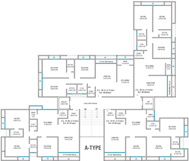 Floor Plan of Dwarka Milestone Utsav in Althan, Surat - Image 33449